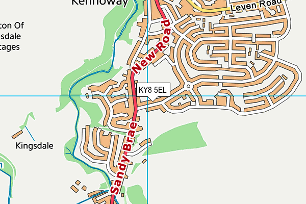 KY8 5EL map - OS VectorMap District (Ordnance Survey)