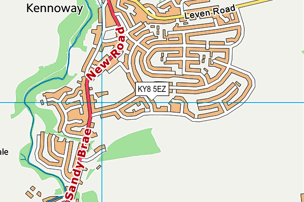 KY8 5EZ map - OS VectorMap District (Ordnance Survey)