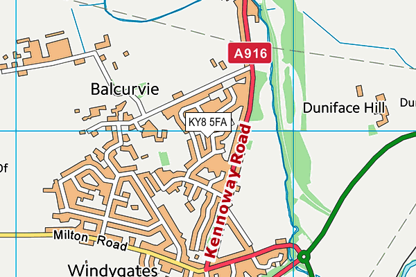 KY8 5FA map - OS VectorMap District (Ordnance Survey)