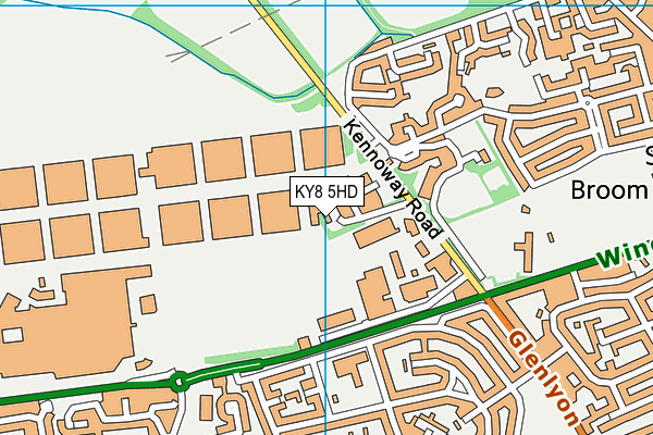 KY8 5HD map - OS VectorMap District (Ordnance Survey)