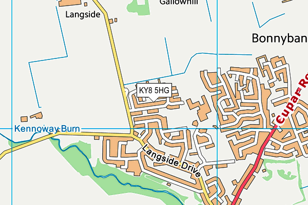 KY8 5HG map - OS VectorMap District (Ordnance Survey)