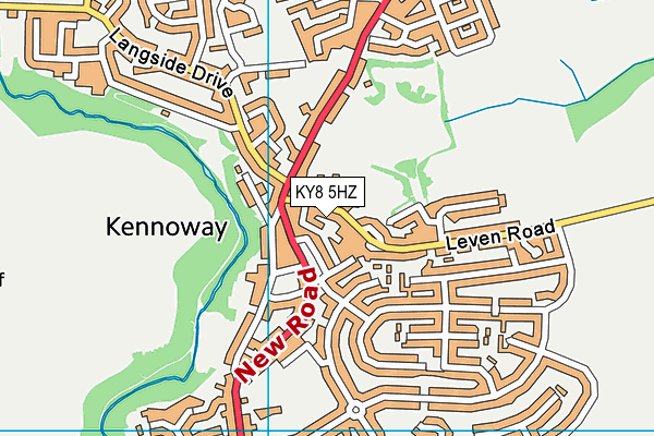 KY8 5HZ map - OS VectorMap District (Ordnance Survey)