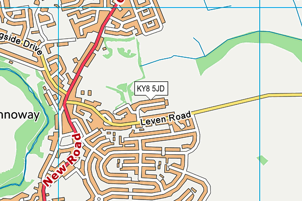 KY8 5JD map - OS VectorMap District (Ordnance Survey)