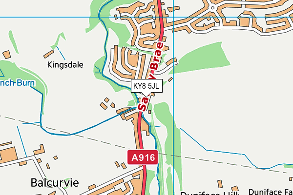 KY8 5JL map - OS VectorMap District (Ordnance Survey)