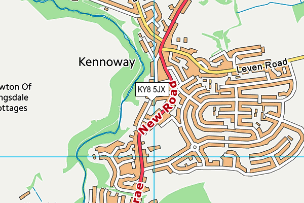 KY8 5JX map - OS VectorMap District (Ordnance Survey)