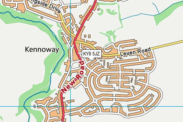 KY8 5JZ map - OS VectorMap District (Ordnance Survey)