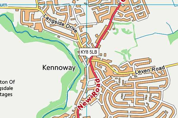 KY8 5LB map - OS VectorMap District (Ordnance Survey)