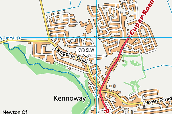 KY8 5LW map - OS VectorMap District (Ordnance Survey)
