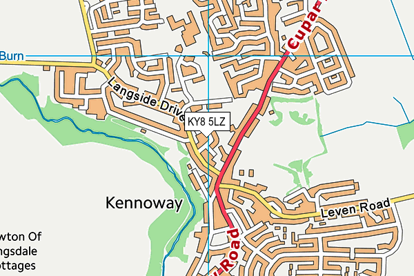 KY8 5LZ map - OS VectorMap District (Ordnance Survey)