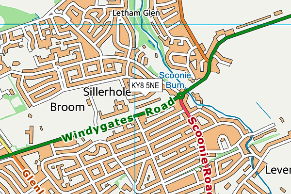 KY8 5NE map - OS VectorMap District (Ordnance Survey)