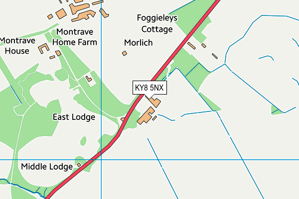 KY8 5NX map - OS VectorMap District (Ordnance Survey)