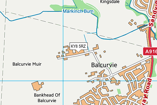 KY8 5RZ map - OS VectorMap District (Ordnance Survey)