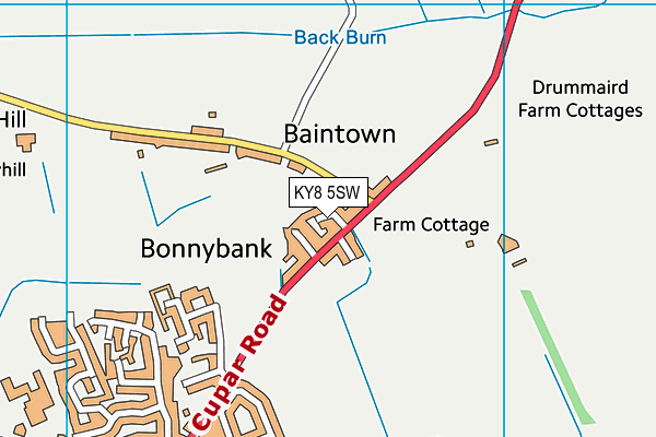 KY8 5SW map - OS VectorMap District (Ordnance Survey)