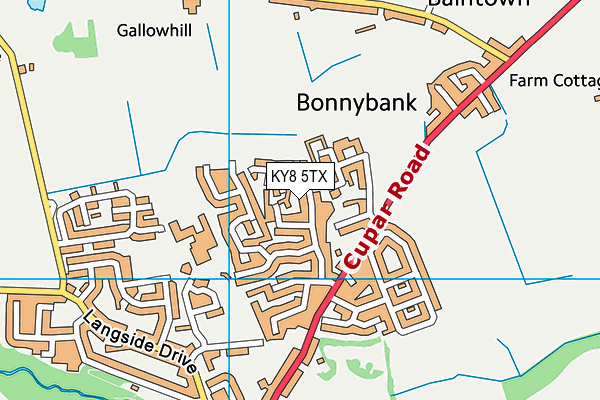 KY8 5TX map - OS VectorMap District (Ordnance Survey)