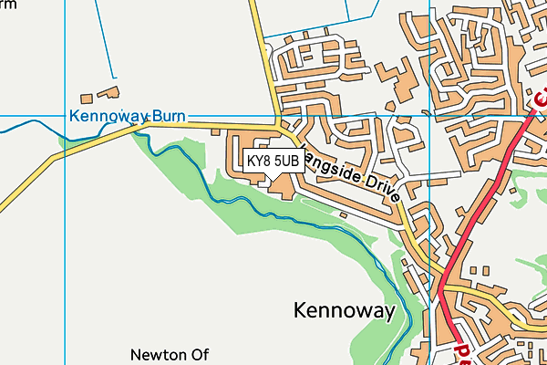 KY8 5UB map - OS VectorMap District (Ordnance Survey)