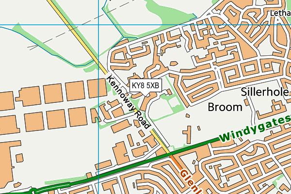 KY8 5XB map - OS VectorMap District (Ordnance Survey)