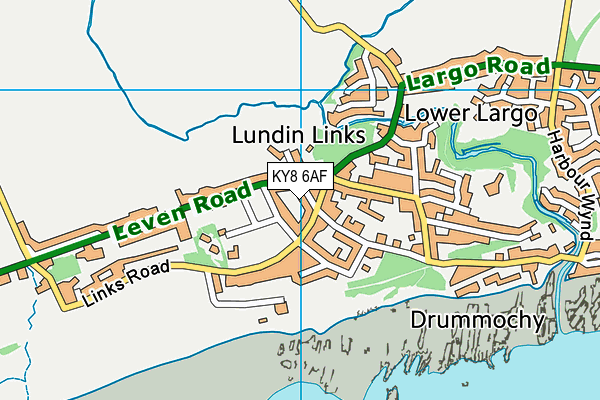 KY8 6AF map - OS VectorMap District (Ordnance Survey)