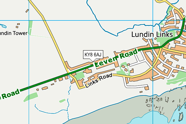 KY8 6AJ map - OS VectorMap District (Ordnance Survey)