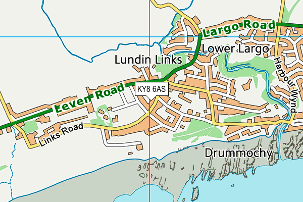 KY8 6AS map - OS VectorMap District (Ordnance Survey)