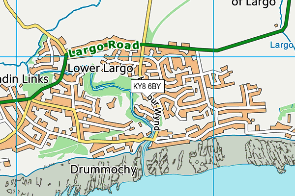 KY8 6BY map - OS VectorMap District (Ordnance Survey)