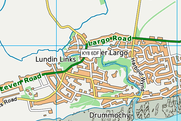 KY8 6DF map - OS VectorMap District (Ordnance Survey)