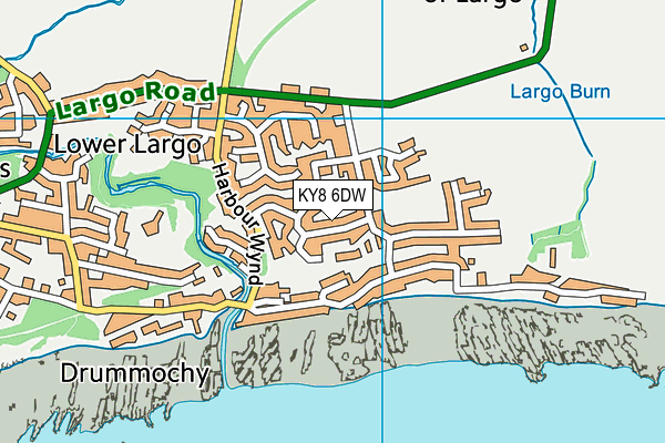 KY8 6DW map - OS VectorMap District (Ordnance Survey)