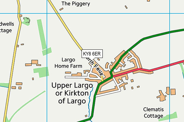 KY8 6ER map - OS VectorMap District (Ordnance Survey)