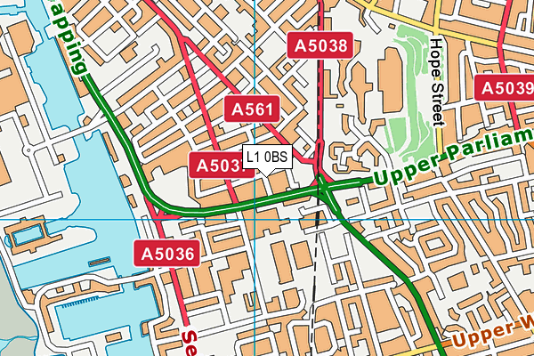 The Studio School Liverpool map (L1 0BS) - OS VectorMap District (Ordnance Survey)