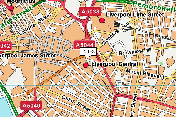 L1 1FS map - OS VectorMap District (Ordnance Survey)