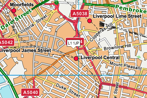 L1 1JP map - OS VectorMap District (Ordnance Survey)