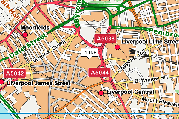 L1 1NP map - OS VectorMap District (Ordnance Survey)