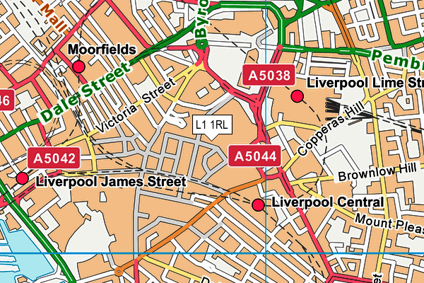 L1 1RL map - OS VectorMap District (Ordnance Survey)