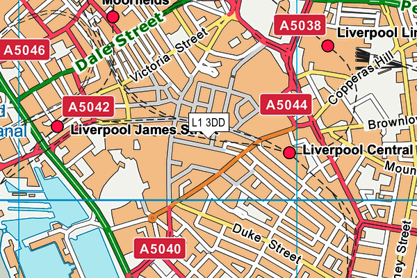 L1 3DD map - OS VectorMap District (Ordnance Survey)