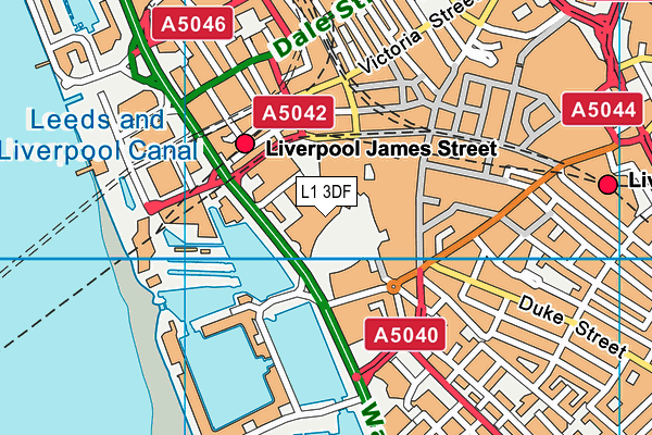 The Gym Group (Liverpool One) map (L1 3DF) - OS VectorMap District (Ordnance Survey)