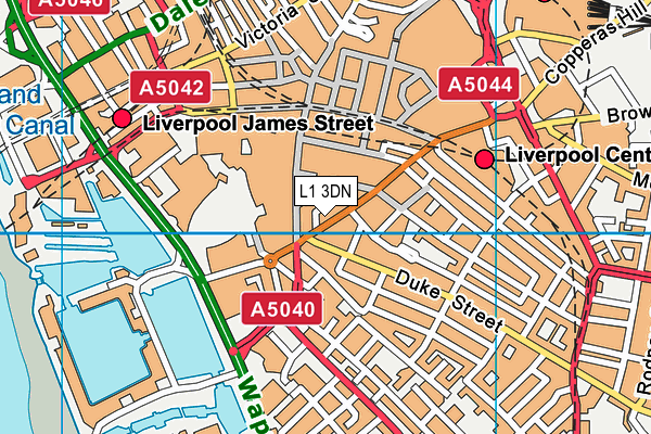 L1 3DN map - OS VectorMap District (Ordnance Survey)