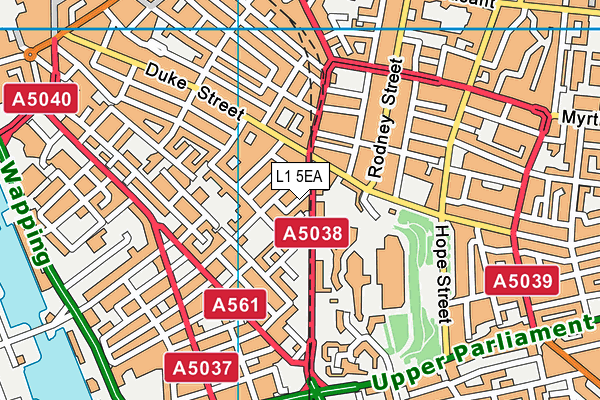 L1 5EA map - OS VectorMap District (Ordnance Survey)