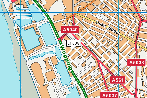 L1 8DG map - OS VectorMap District (Ordnance Survey)