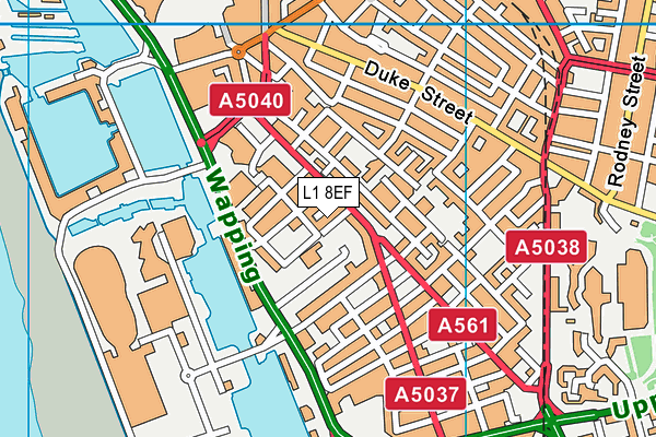 L1 8EF map - OS VectorMap District (Ordnance Survey)