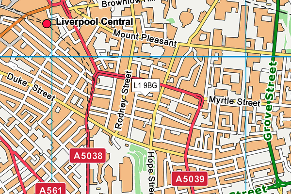 L1 9BG map - OS VectorMap District (Ordnance Survey)