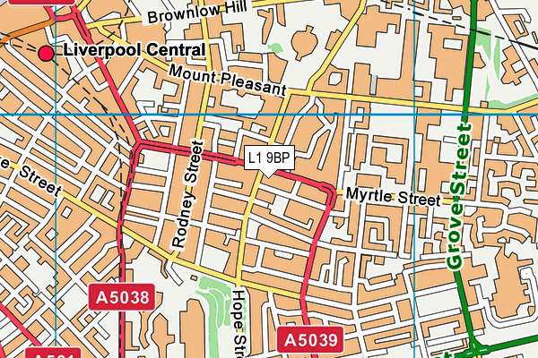 L1 9BP map - OS VectorMap District (Ordnance Survey)