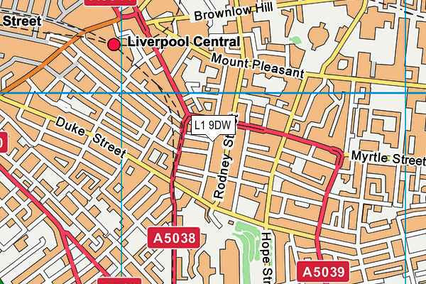 L1 9DW map - OS VectorMap District (Ordnance Survey)