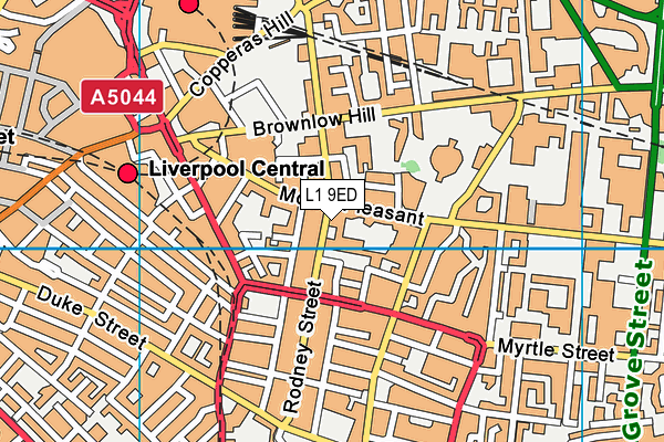 L1 9ED map - OS VectorMap District (Ordnance Survey)