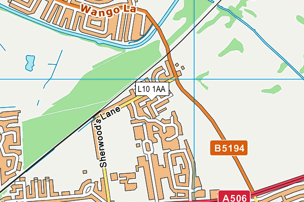 L10 1AA map - OS VectorMap District (Ordnance Survey)