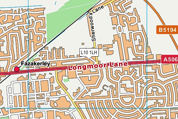 L10 1LH map - OS VectorMap District (Ordnance Survey)