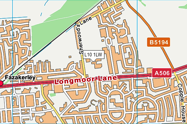 L10 1LW map - OS VectorMap District (Ordnance Survey)