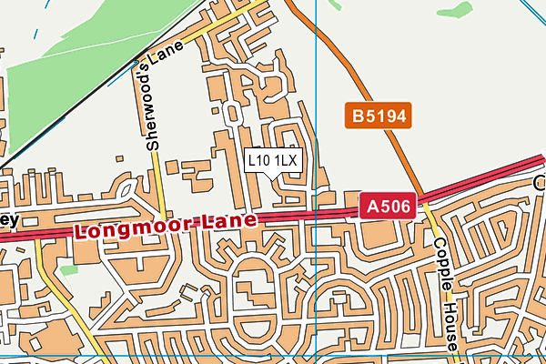 L10 1LX map - OS VectorMap District (Ordnance Survey)