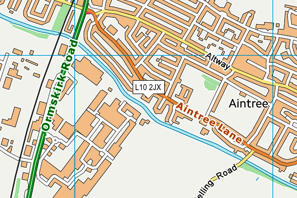 L10 2JX map - OS VectorMap District (Ordnance Survey)
