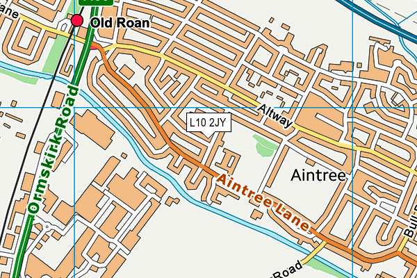 L10 2JY map - OS VectorMap District (Ordnance Survey)