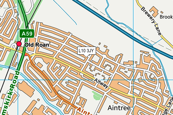 L10 3JY map - OS VectorMap District (Ordnance Survey)