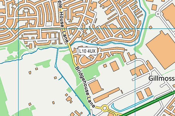 L10 4UX map - OS VectorMap District (Ordnance Survey)